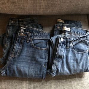Levi’s/wrangler/cat &jack jeans set/4 boys 14